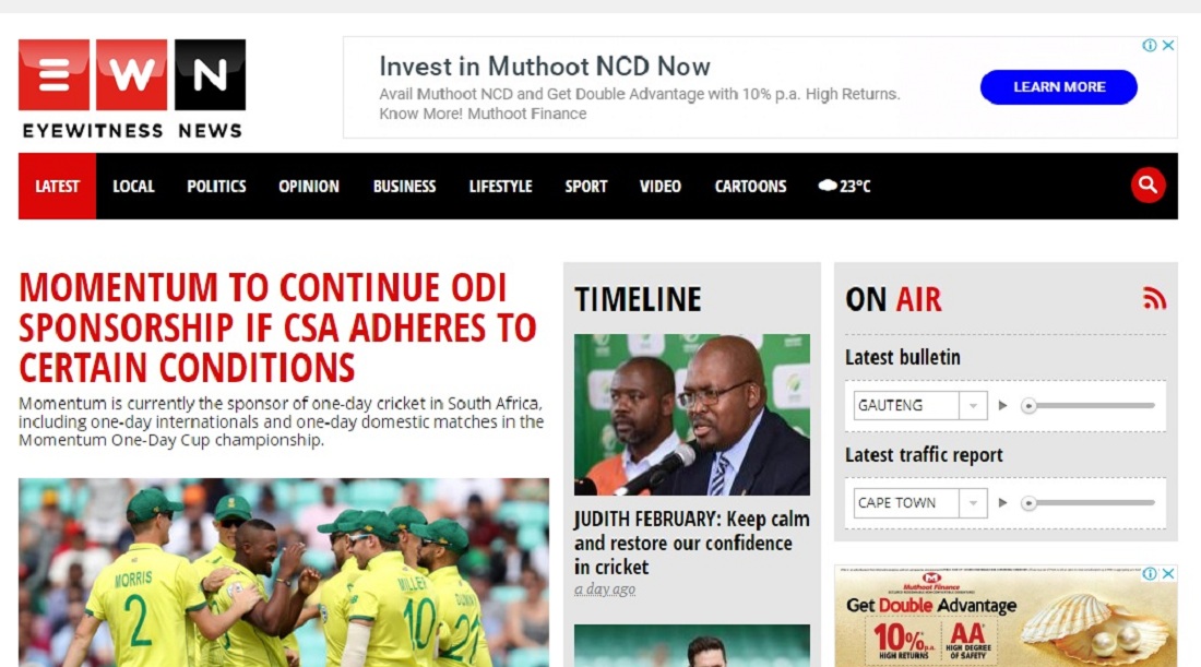 MOMENTUM TO CONTINUE ODI SPONSORSHIP IF CSA ADHERES TO CERTAIN CONDITIONS