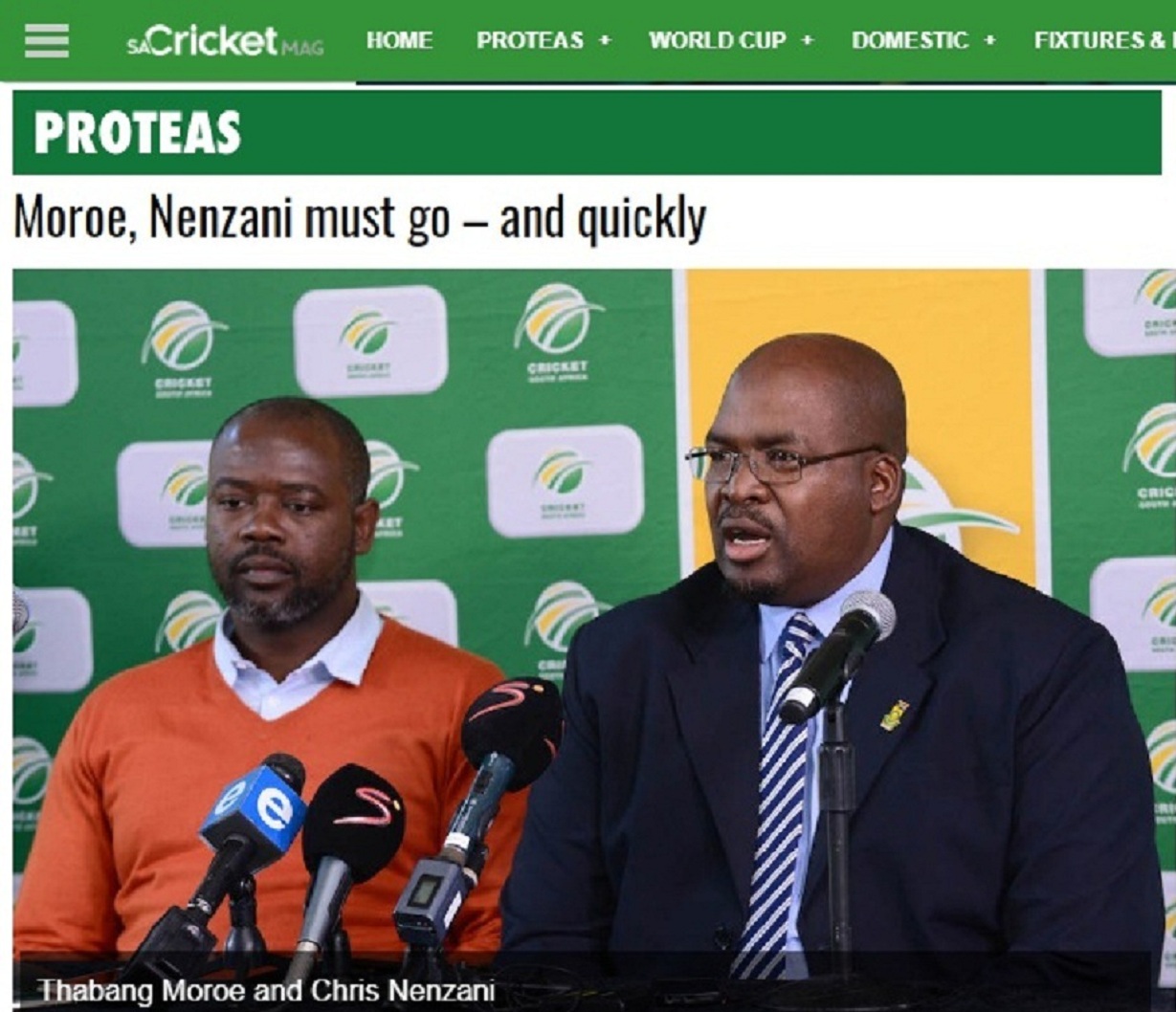 Moroe, Nenzani must go – and quickly