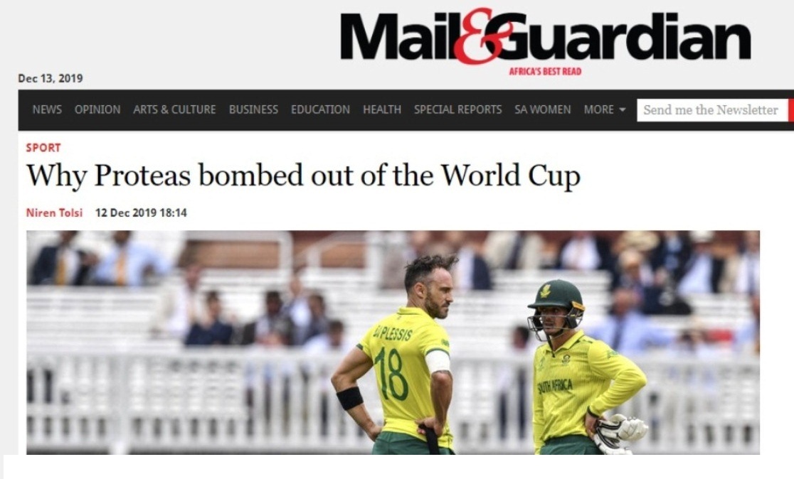 Why Proteas bombed out of the World Cup