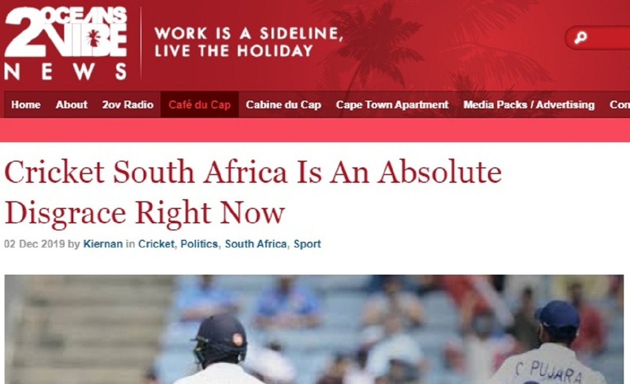 Cricket South Africa Is An Absolute Disgrace Right Now  Read more: https://www.2oceansvibe.com/2019/12/02/cricket-south-africa-is-an-absolute-disgrace-right-now/#ixzz67lys6FO5